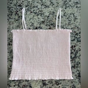 Baby pink and white top sz. M